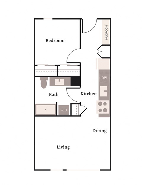 a floor plan of a bedroom apartment